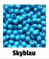 Holzperlen 8mm skyblau